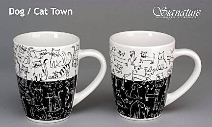 Dog/Cat Town Mugs