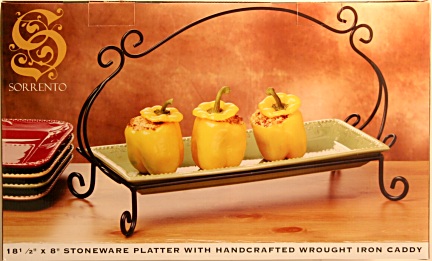 Sorrento Rectangular Platter in Caddy