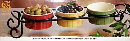Sorrento Set of Three Ramekins in Caddy